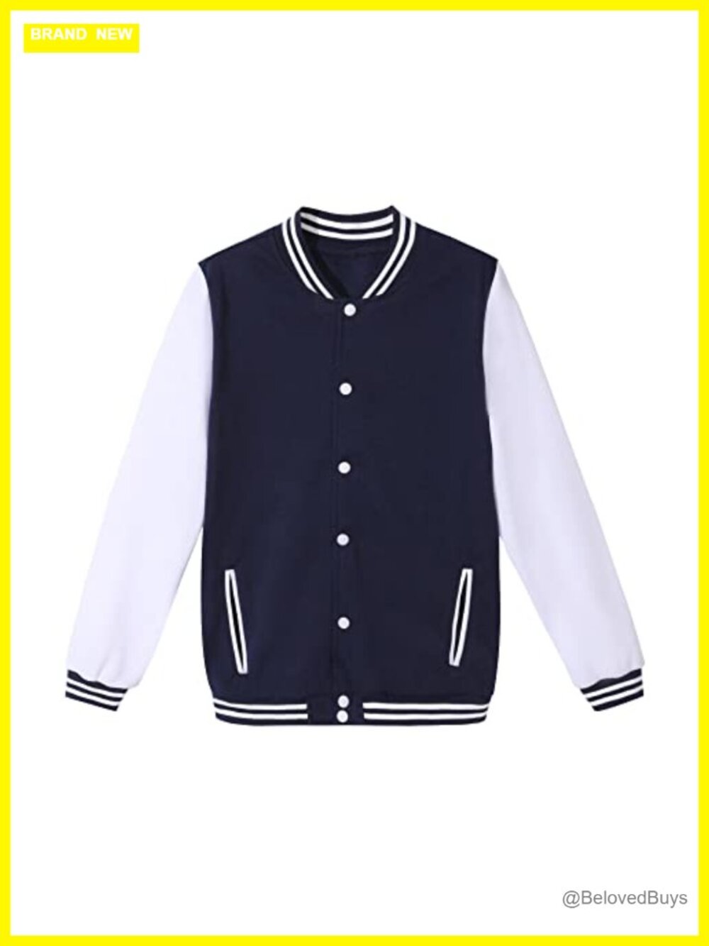 Unisex Varsity Baseball Jacket Loose Fit Lighweight Casual